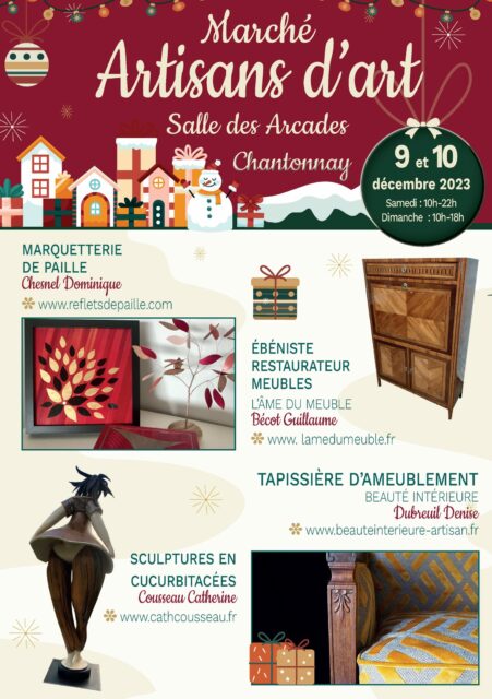 Lire la suite à propos de l’article Chantonnay – Marché d’Artisans d’Art – 9 et 10 décembre 2023